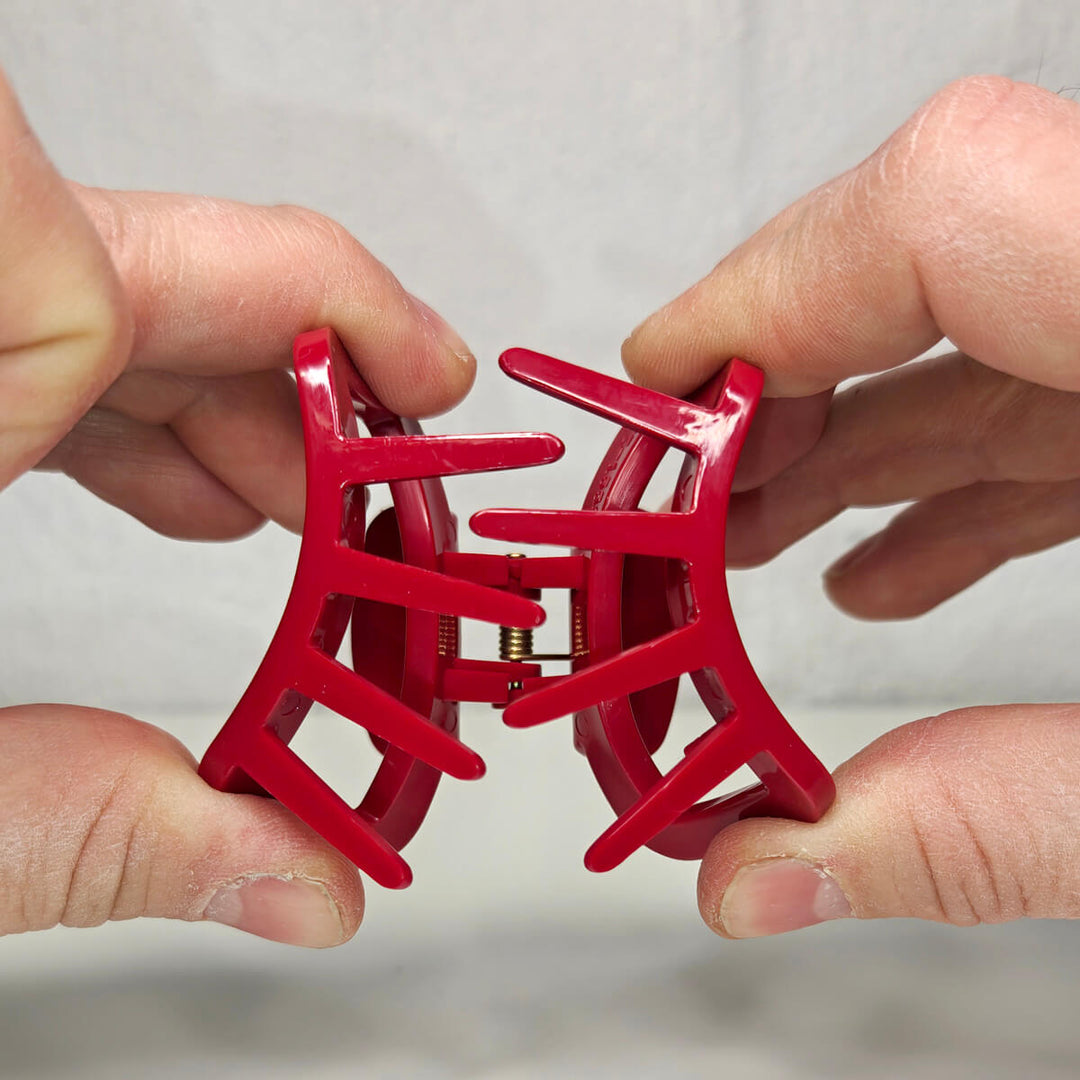 Rektangulär hårklämma, flexibel plast hajtand, 6,3 cm