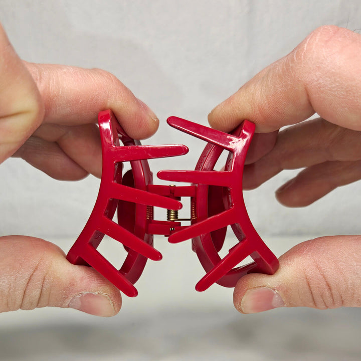 Rektangulär hårklämma, flexibel plast hajtand, 6,3 cm