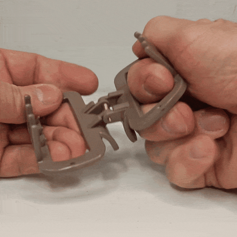 Rektangulär hårklämma, flexibel plast hajtand, 6,3 cm