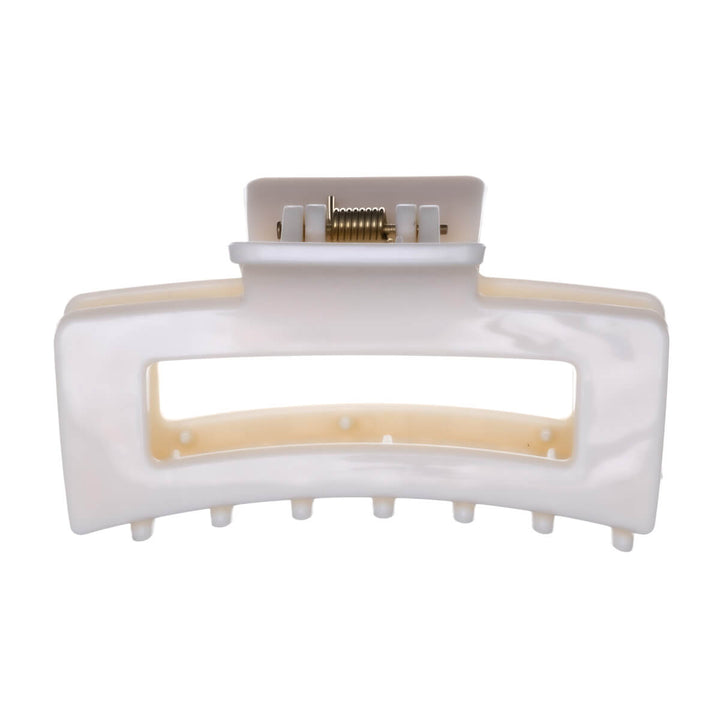 Rektangulär hårklämma, flexibel plast hajtand, 8,5 cm