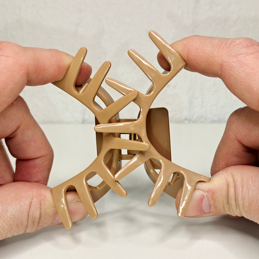 Rektangulär hårklämma, flexibel plast hajtand, 8,5 cm