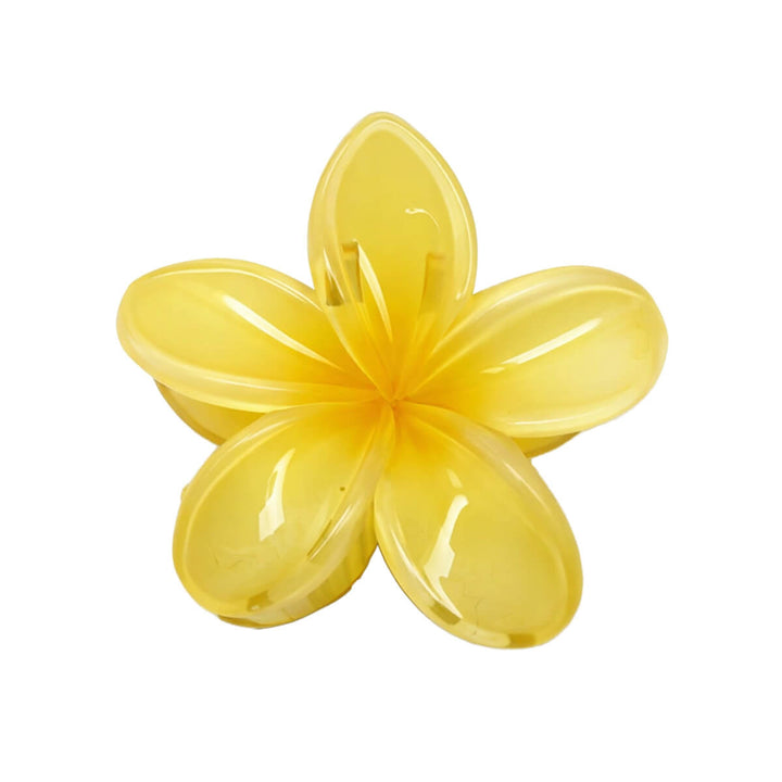 Gul blomma med hajtand – hårspänne, 8 cm