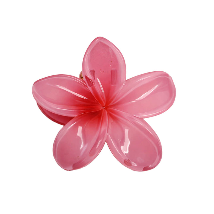 Röd blomma, hajtand-hårspänne, 8 cm
