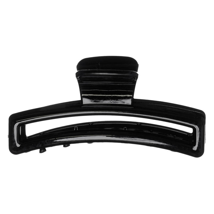 Large shark-tooth rectangular curved hair clip, 10.8 cm