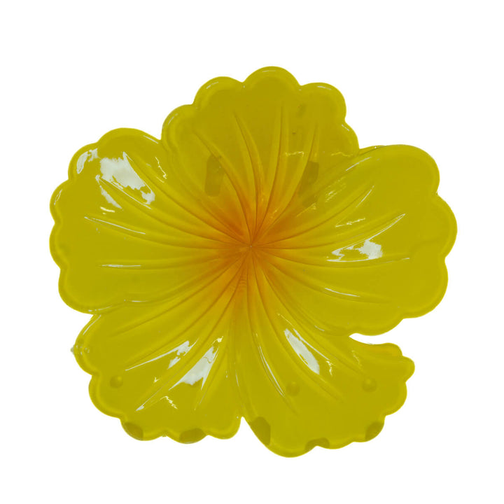 Blommig hårklämma 7,5 cm – färgglad blommig hårklämma