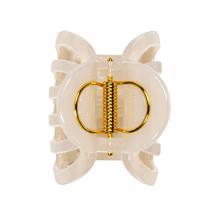 Claw-shaped hair clip, shark tooth, 6.9 cm - densely studded