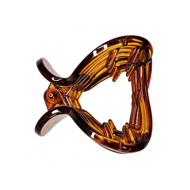 Claw-shaped hair clip, shark tooth, 6.9 cm - densely studded