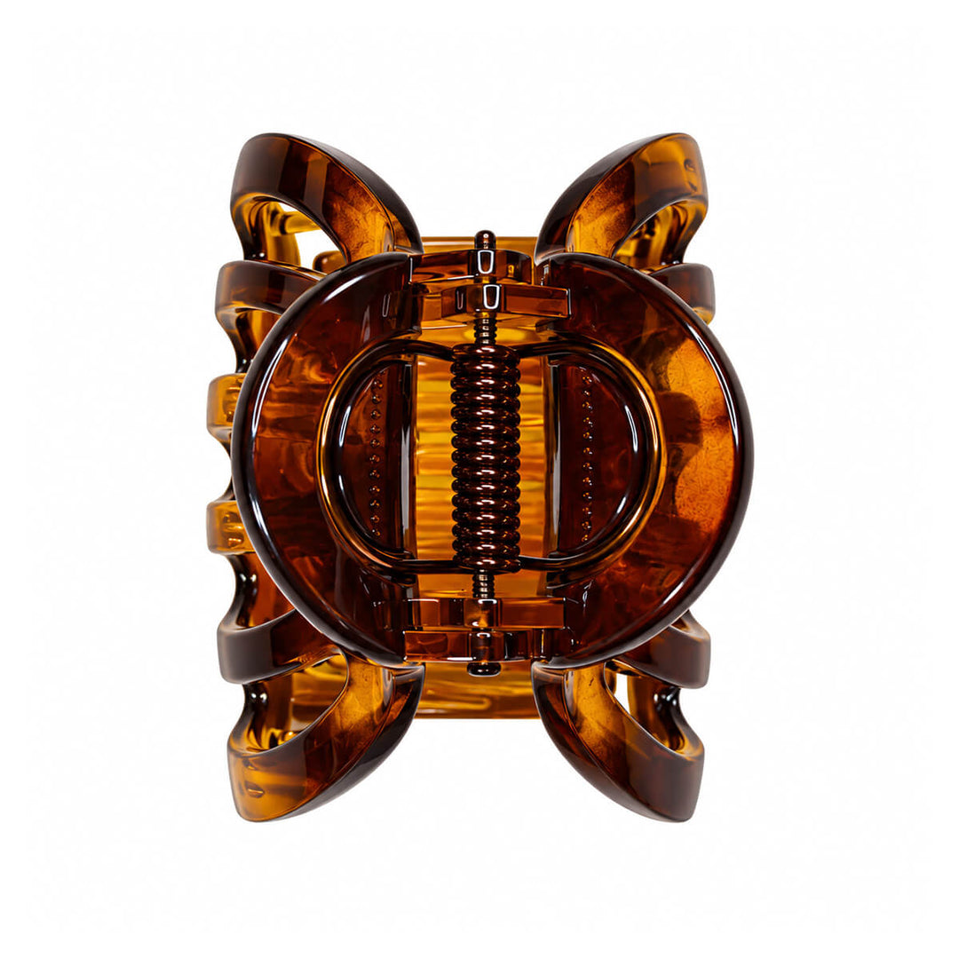 Claw-shaped hair clip, shark tooth, 6.9 cm - densely studded