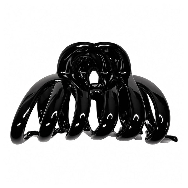 Large claw-shaped hair clip with shark tooth, 9.3 cm - densely studded