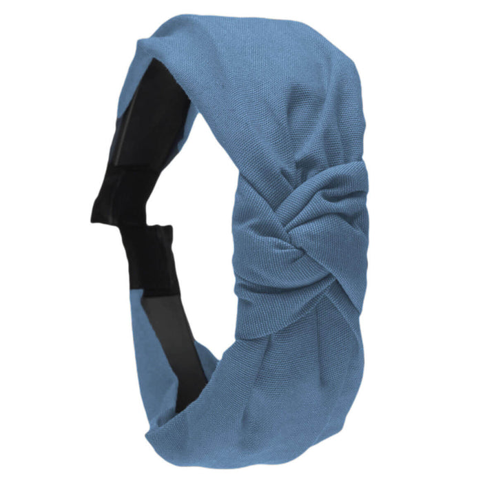 Enfärgat jeans hårband med knut 2,9cm