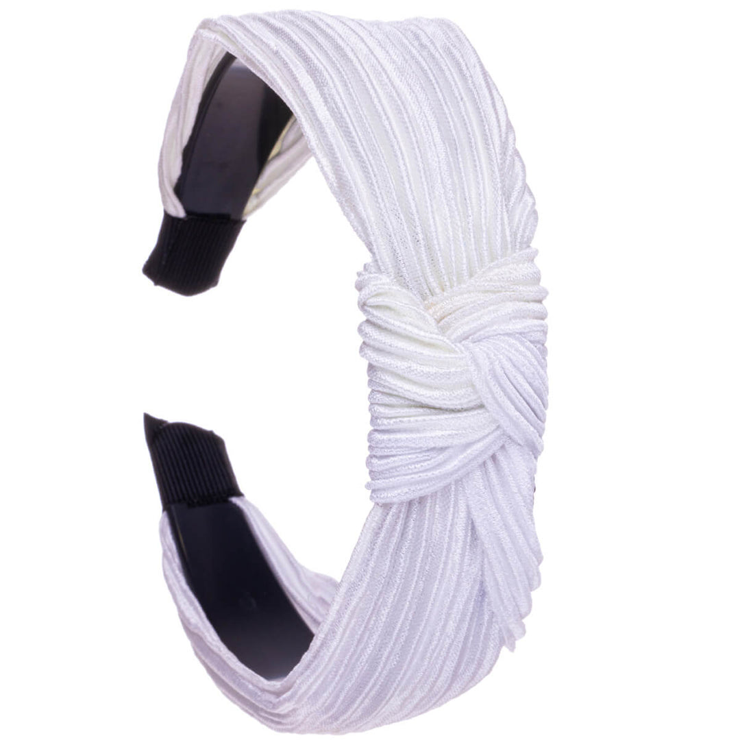 Plised Satin Hair Collar med en knut 2,9 cm