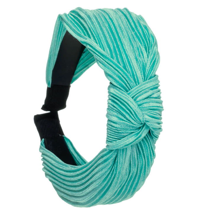 Plissé satin hairband with knot 2,9cm