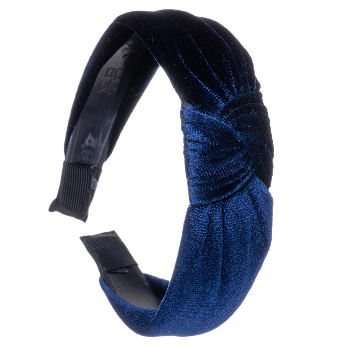 Monokromt hårband i sammet med knut 3,2cm
