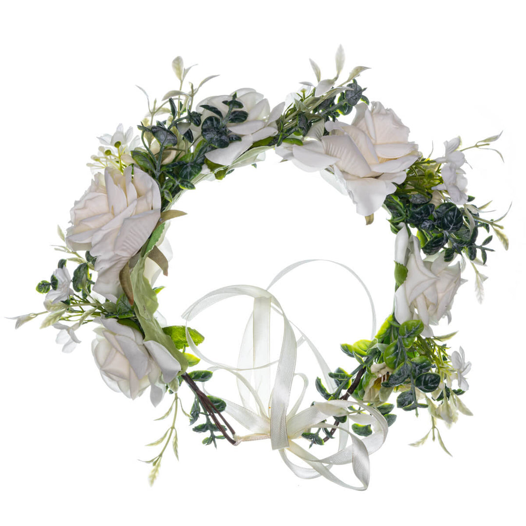 Spektakulär krans av rosenblommor