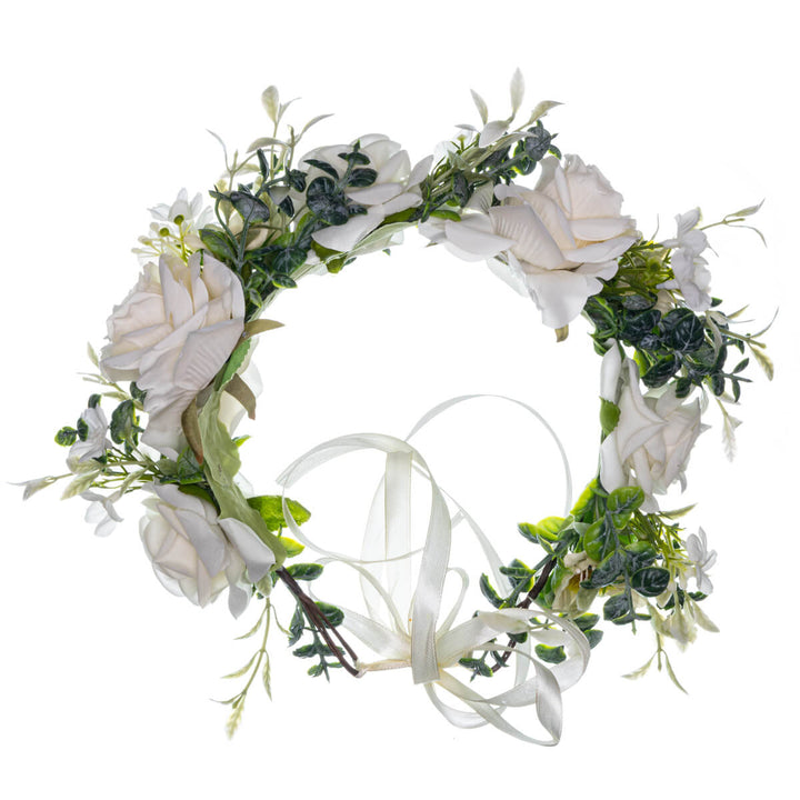 Spektakulär krans av rosenblommor