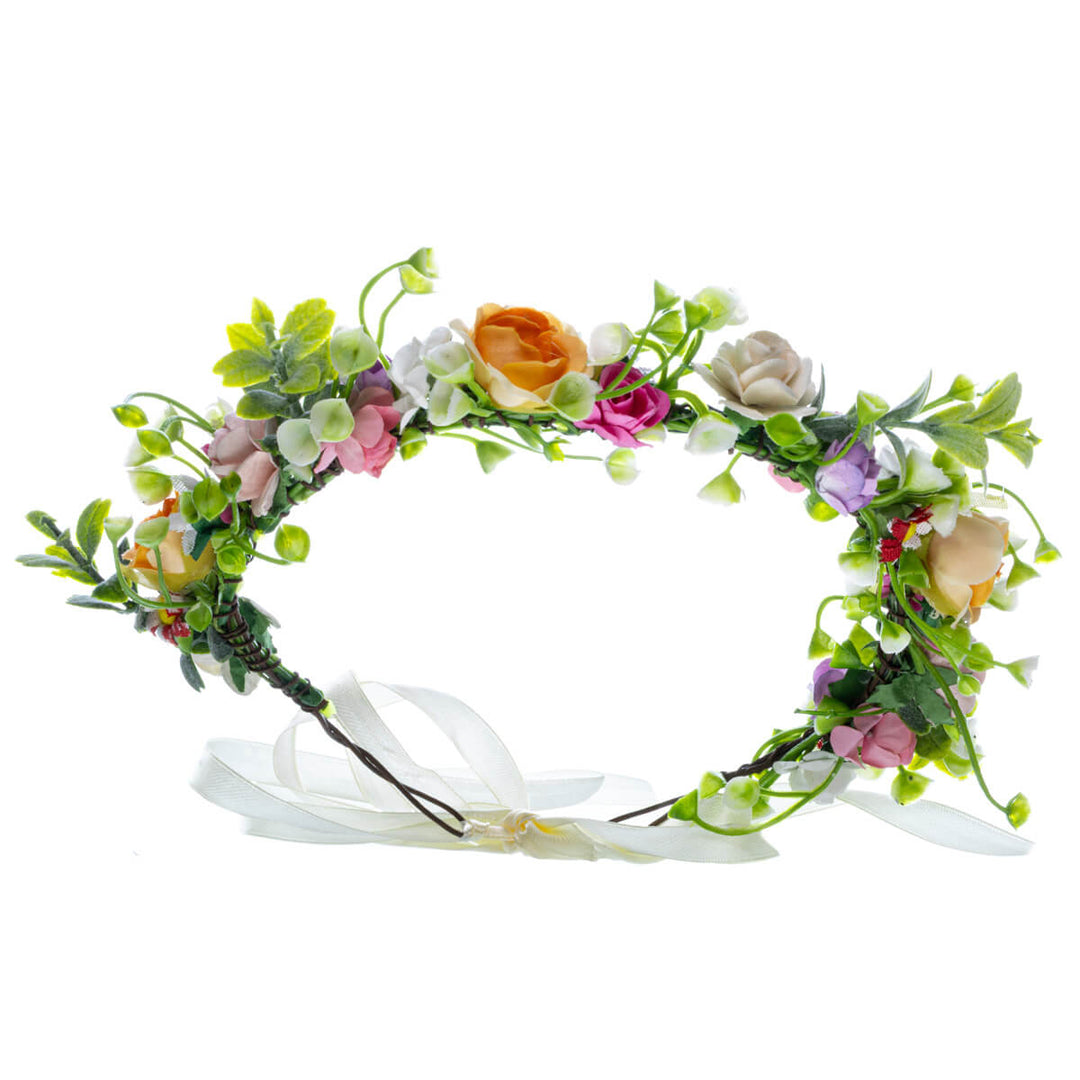 Mångfärgad blomsterkrans för huvud