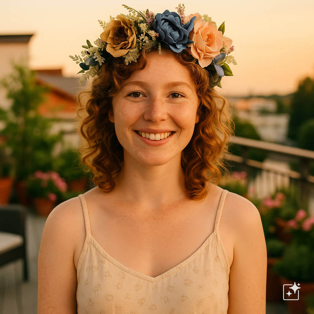 Rich Vintage Flower Wreath for Hairstyle