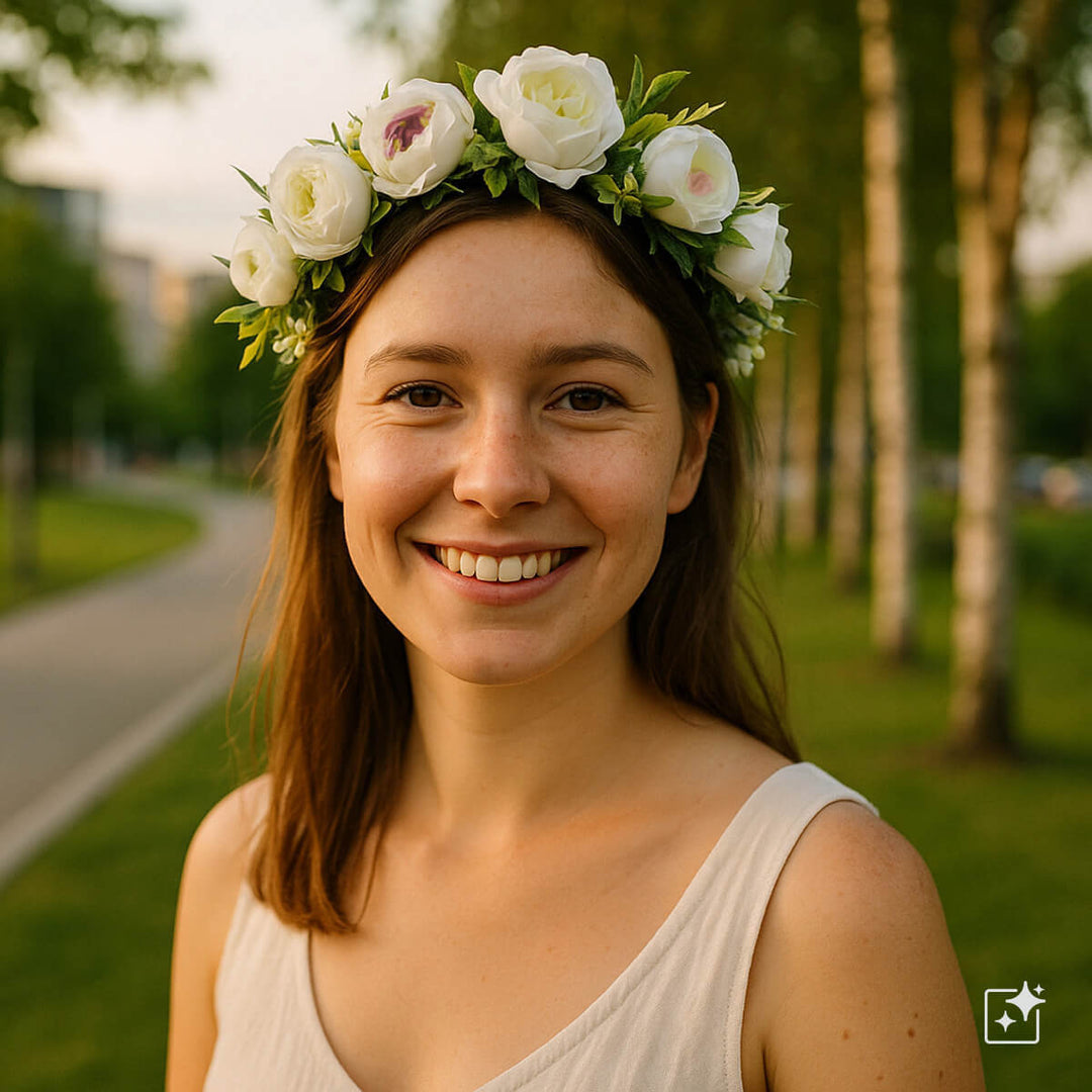 Flower Wreath of Kermanshaped Peony Roses