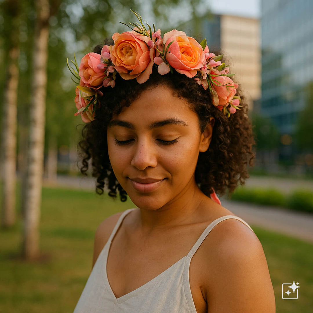 Rose Carnation Flower Wreath