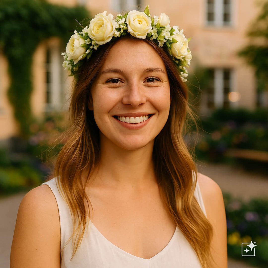 Festive Rose for the Flower Wreath