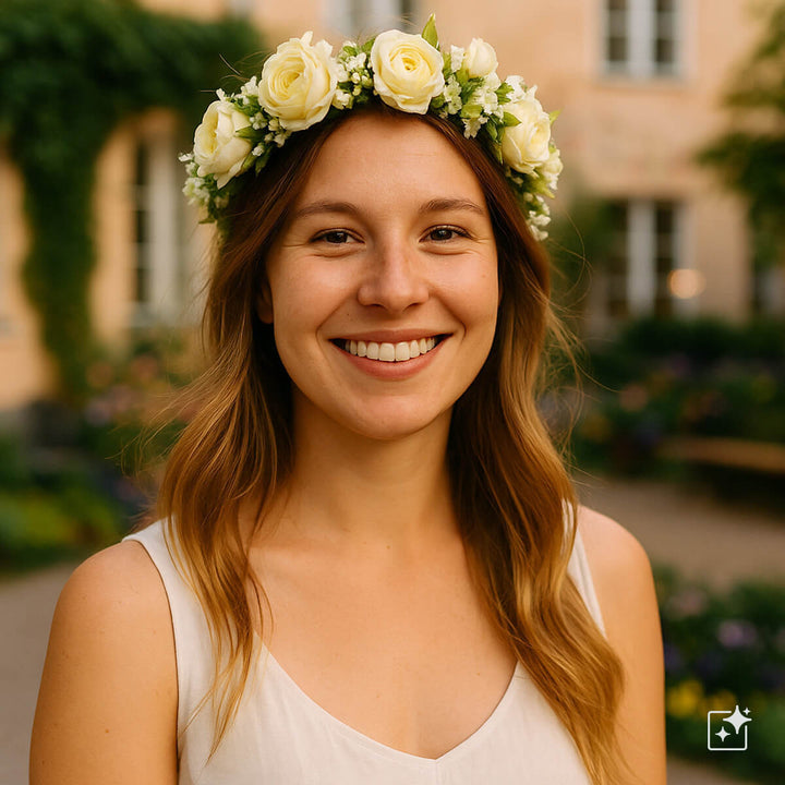 Festive Rose for the Flower Wreath
