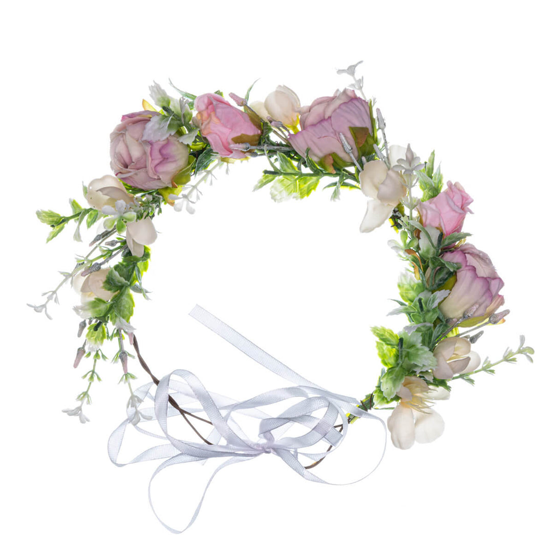 Festlig ros till blomsterkransen