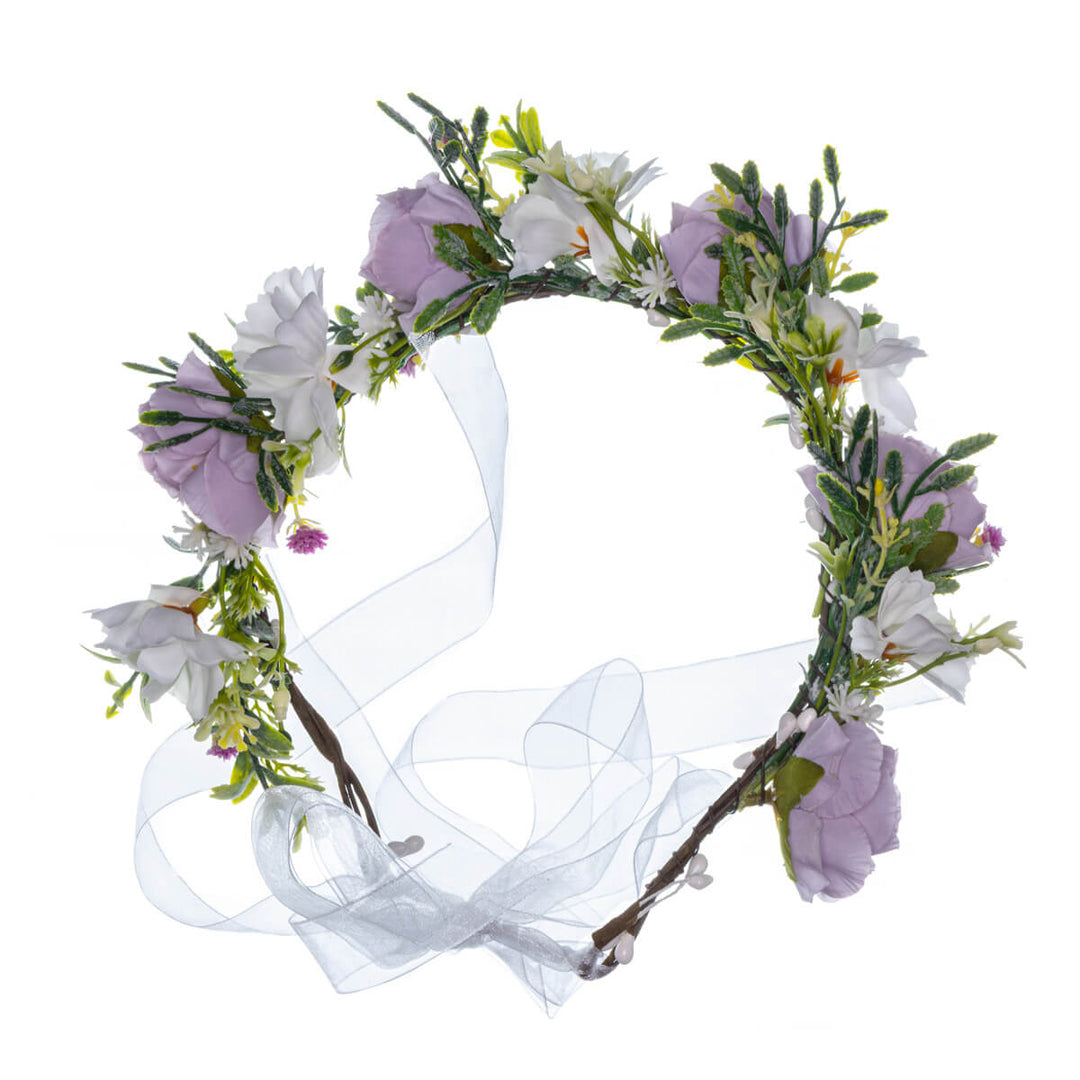 Romantisk blomsterkrans av pioner