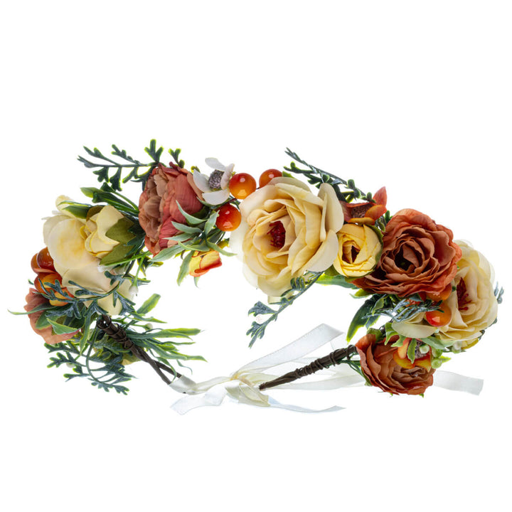 Bohemisk blomsterkrans med överflöd av blommor