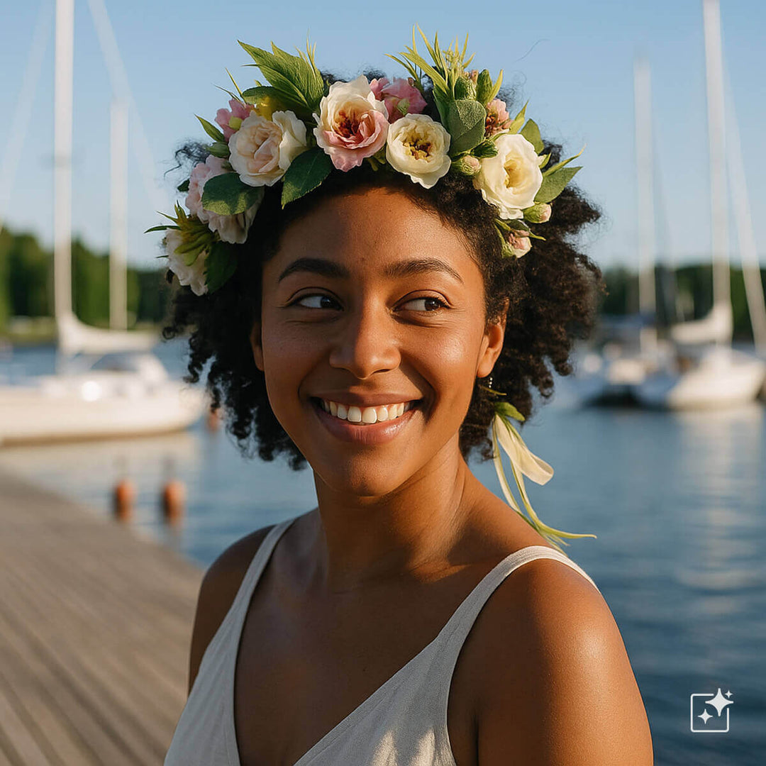 Colorful Peony Flower Wreath
