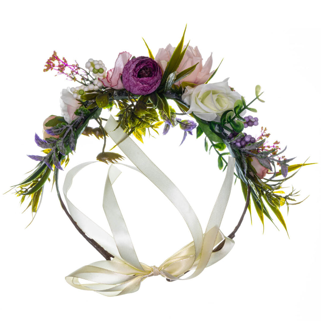 Colorful Peony Flower Wreath