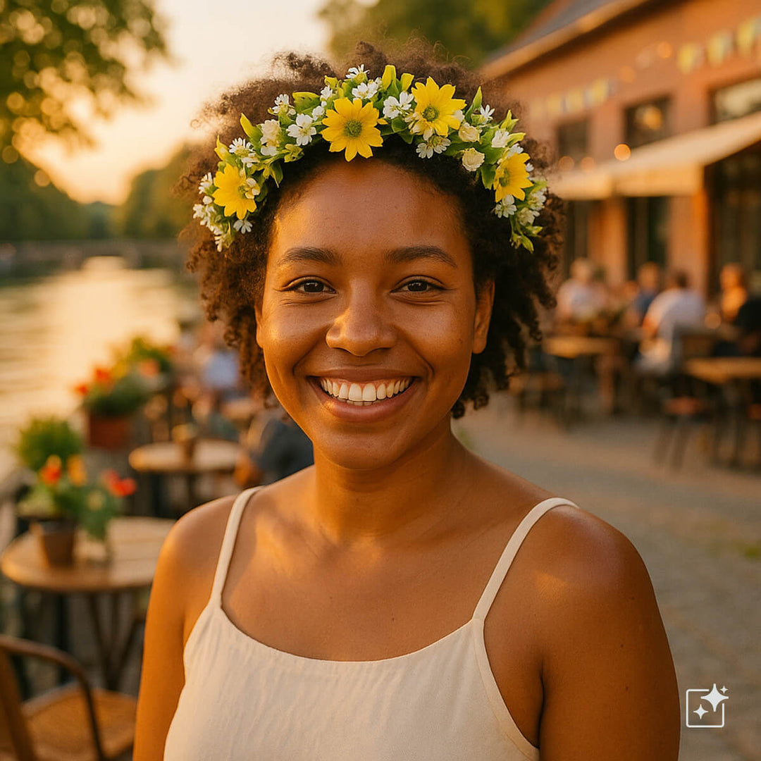 Flower Wreath of Small Sunflowers