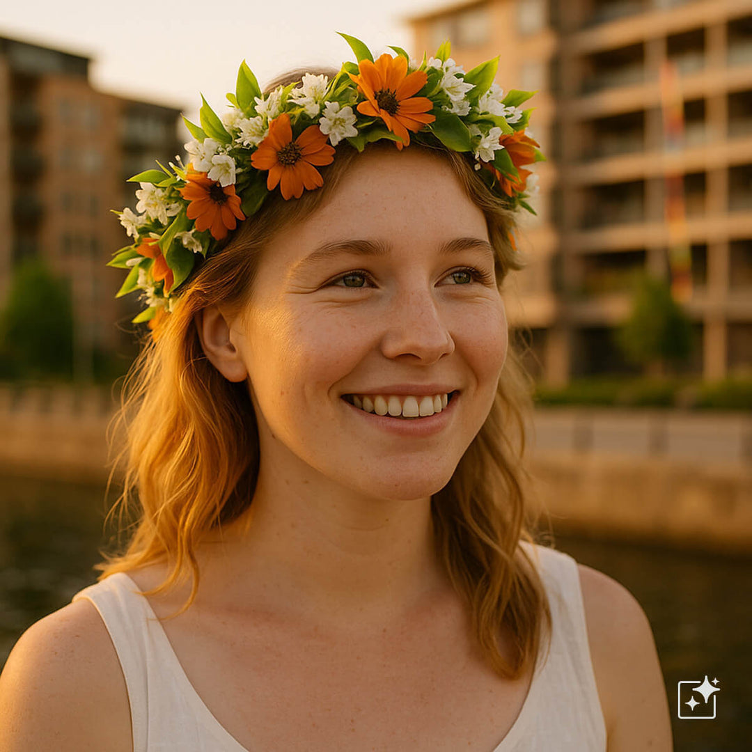 Flower Wreath of Small Sunflowers