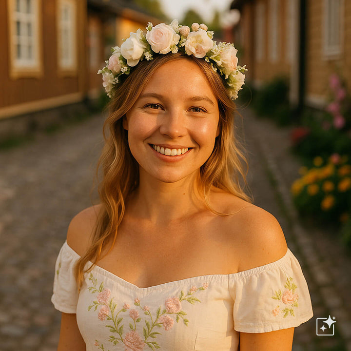 Ramblomma Krans av rosor