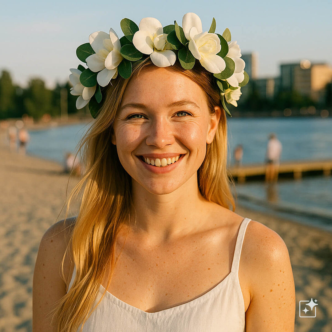 Wreath of White Gardenias