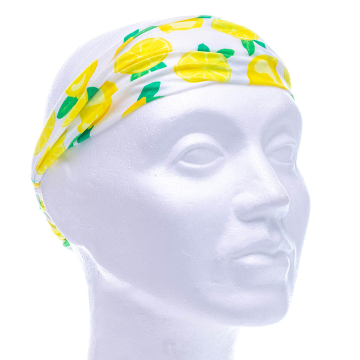 Lemon patterned fabric elastic hairband