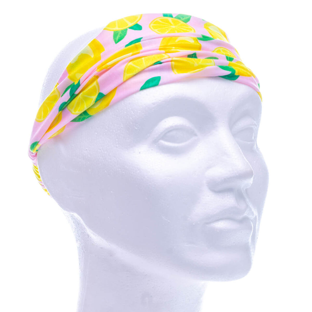 Lemon patterned fabric elastic hairband
