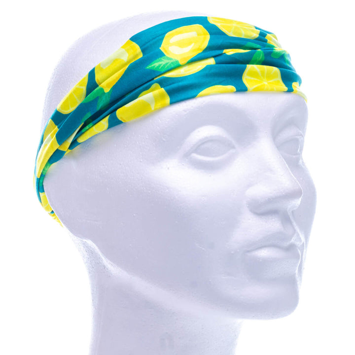 Lemon patterned fabric elastic hairband