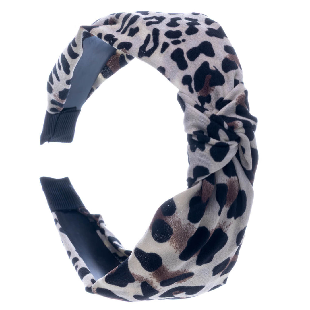 Leopard hårband med knut 2,9cm