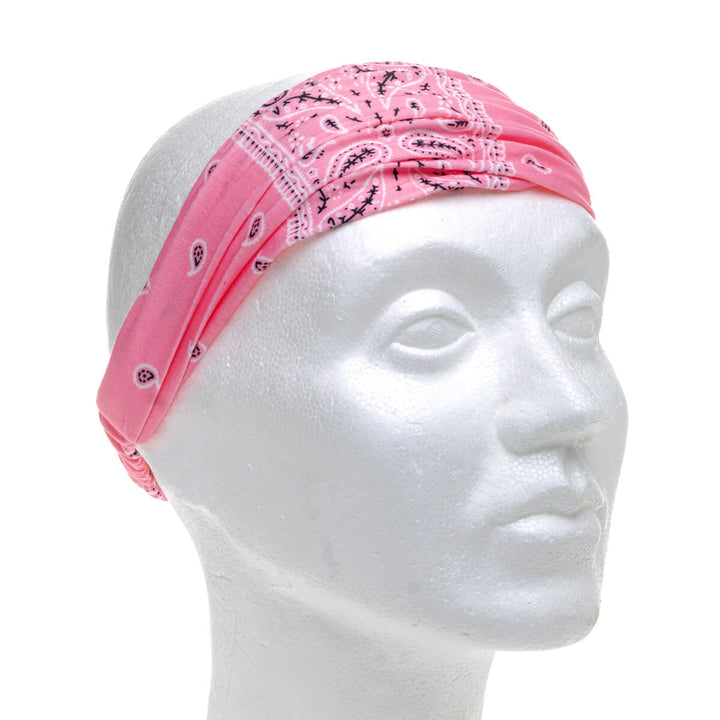 Wide, stretchy headband – paisley bandana