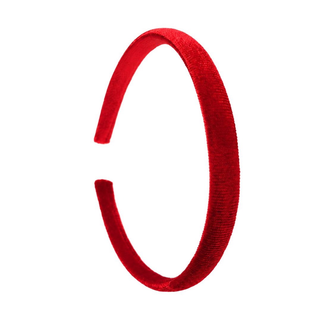 Smal hårband i sammet, 1 cm