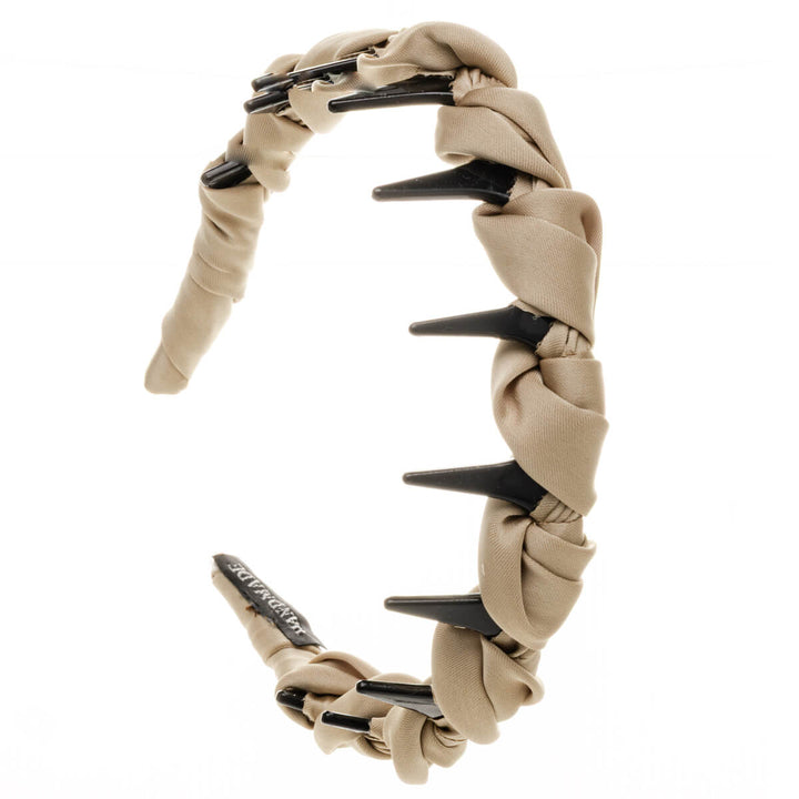 Plastiskt hårband dekorerat med satintyg