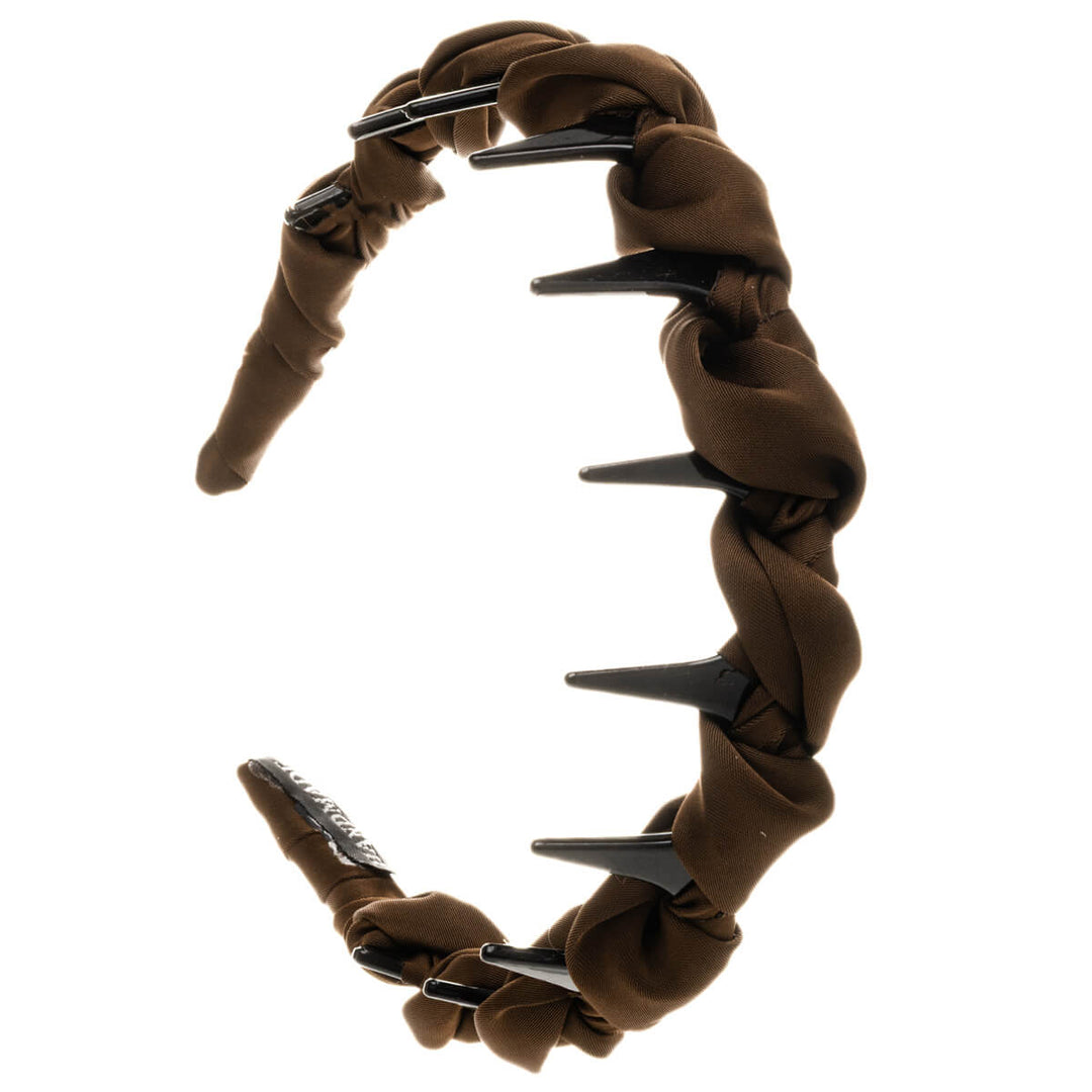 Plastiskt hårband dekorerat med satintyg