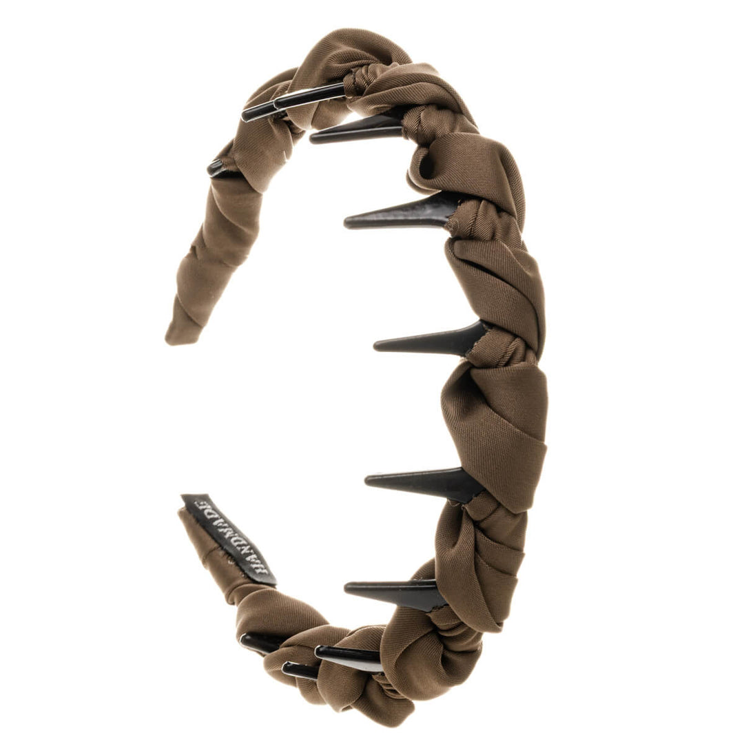 Plastiskt hårband dekorerat med satintyg