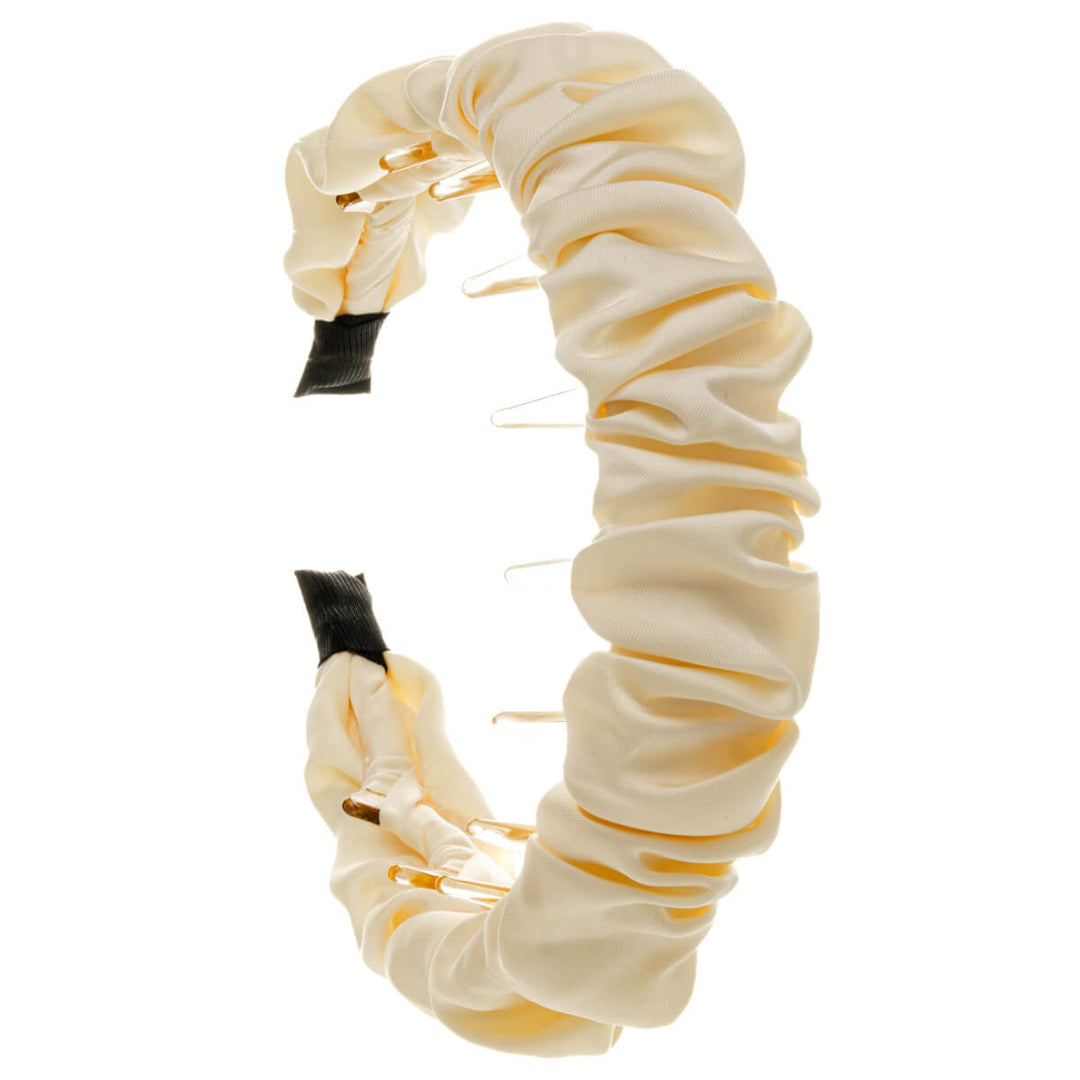 Plastic hair clip decorated with satin fabric