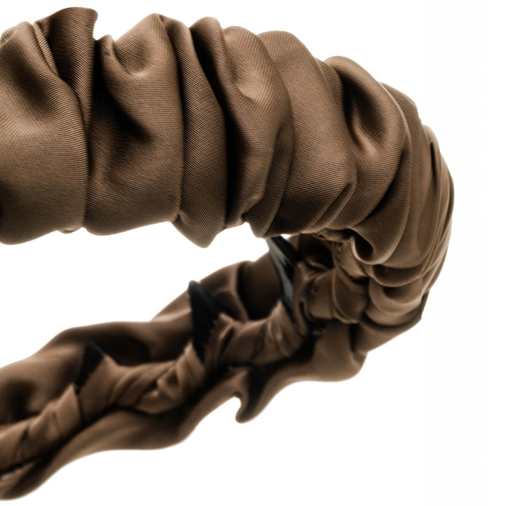 Plastic hair clip decorated with satin fabric