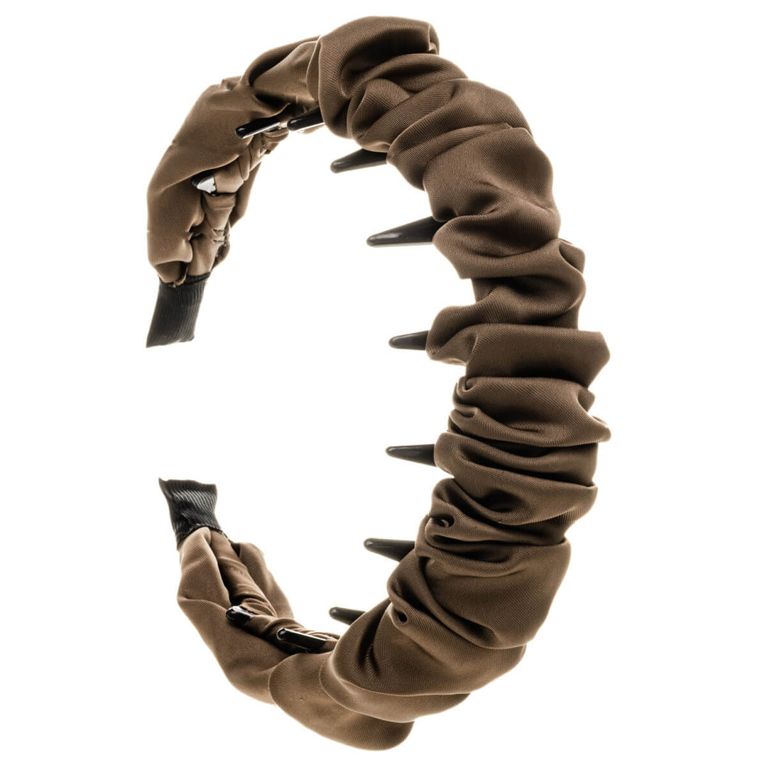 Plastic hair clip decorated with satin fabric