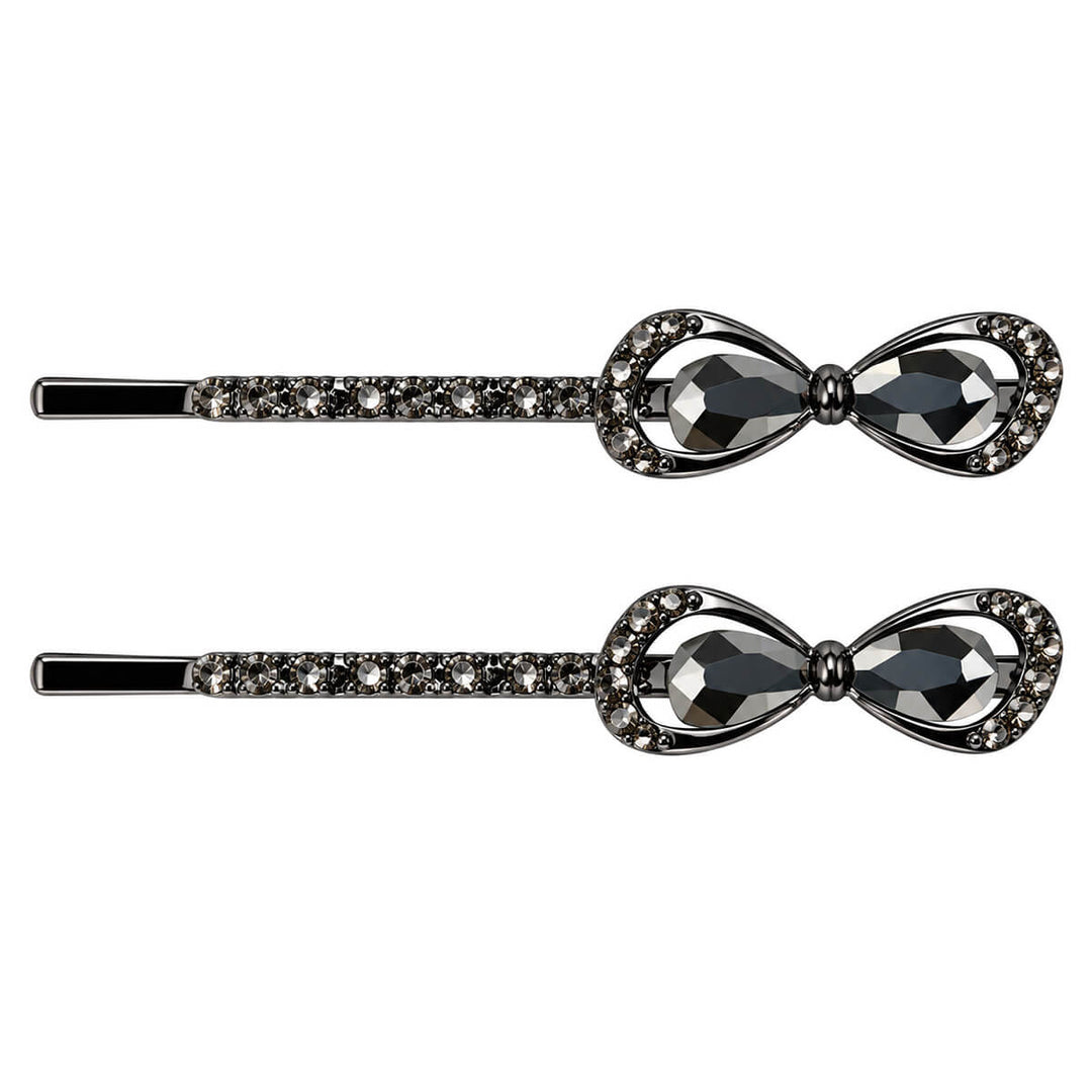 Rusetti hiuspinnit strasseilla 2 kpl – gunmetal