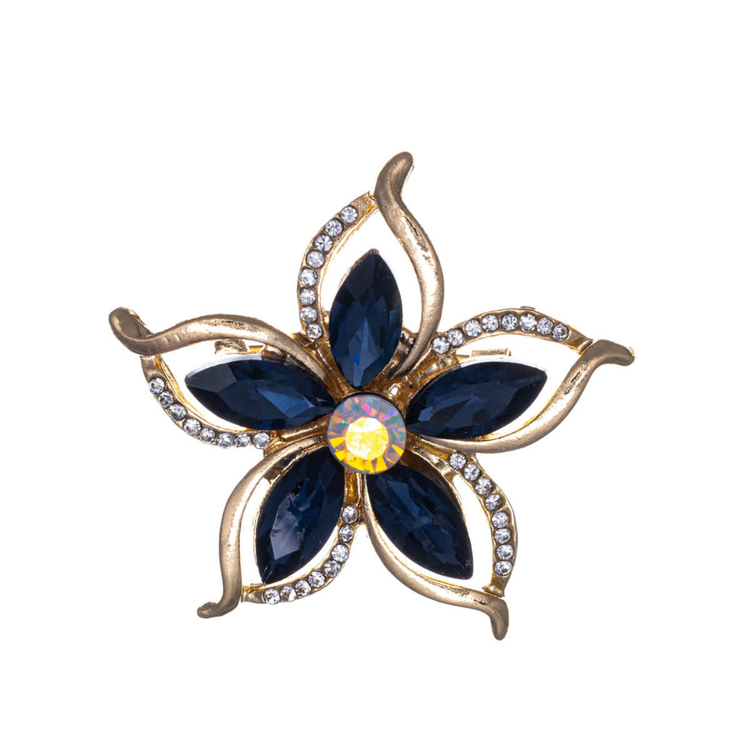 Sharp petal flower brooch