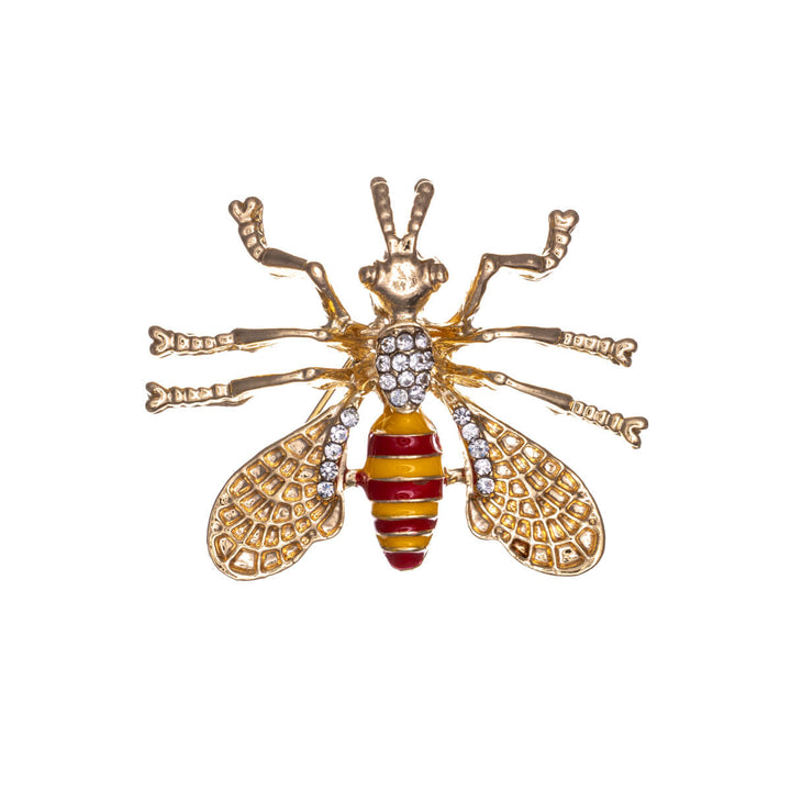 Glittering wasp brooch