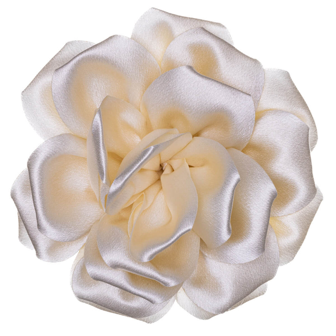 Big satin hair flower and Flower brooch 14cm